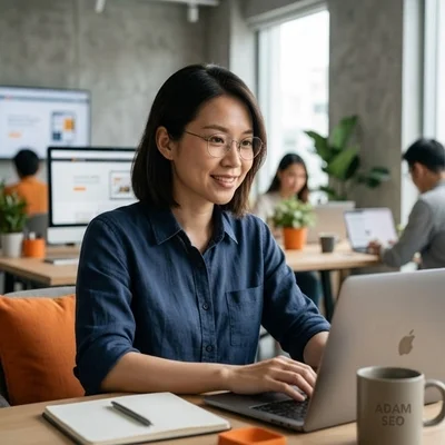 Portrait of Cindy, Graphic & Web Design Specialist at Adam SEO